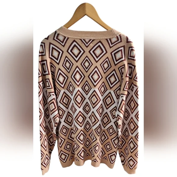 Warner Brothers - Abbott Elementary Sitcom Geometric Patterned Cardigan …​ - Picture 3 of 8